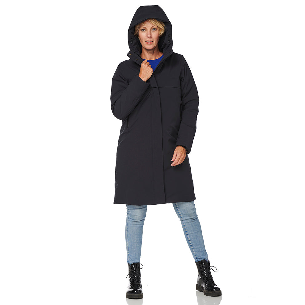 Winterjas Boston blue graphite voor capuchon happy rainy days