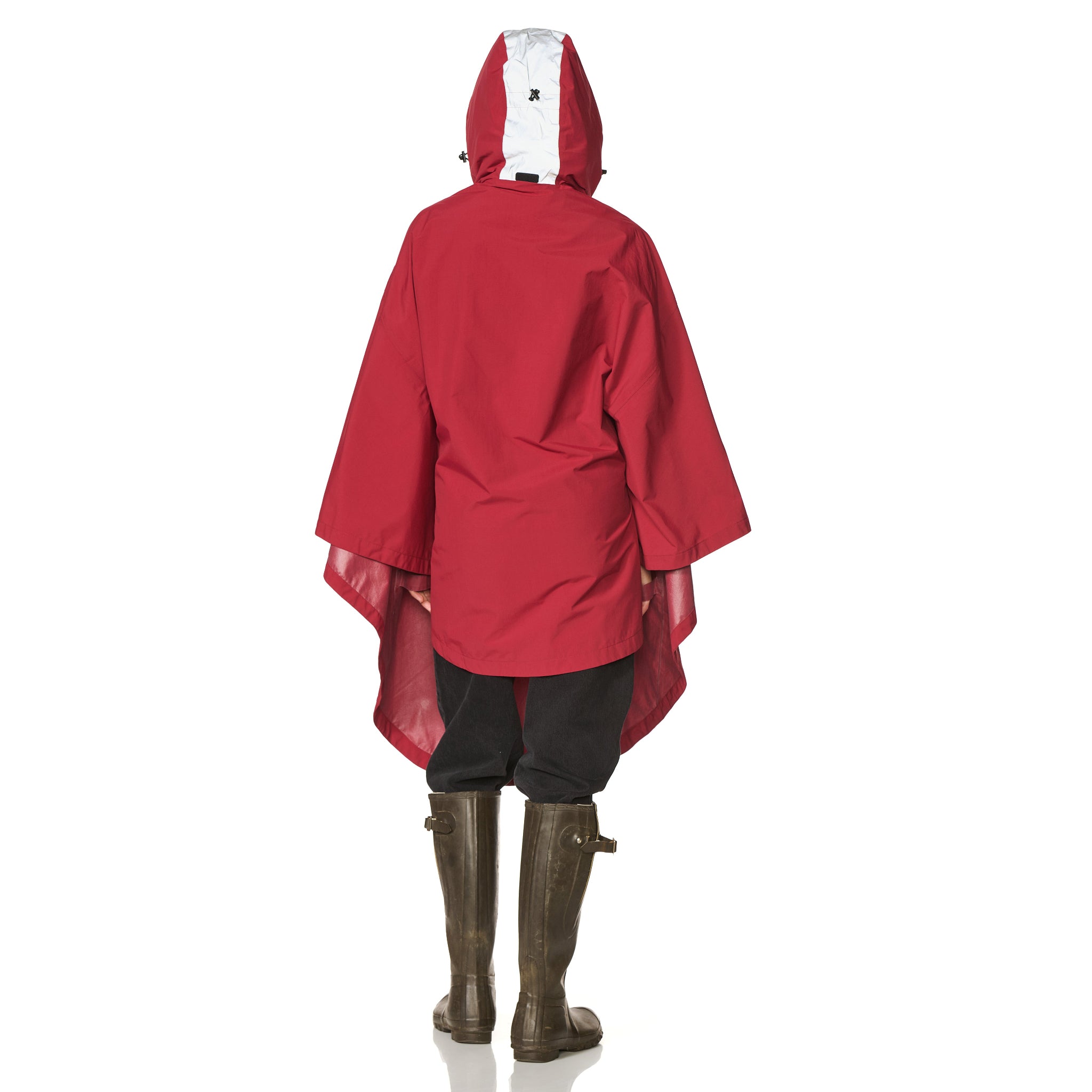 Regencape donkerrood Happy Rainy Days 