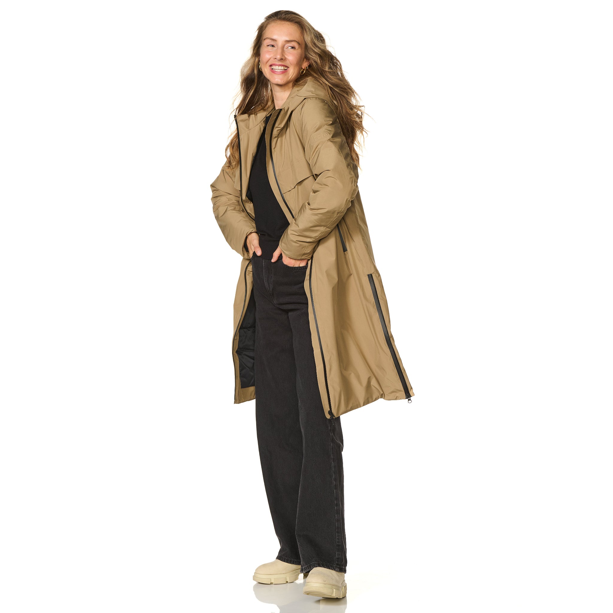 Winterjas Vegas camel Happy Rainy Days 