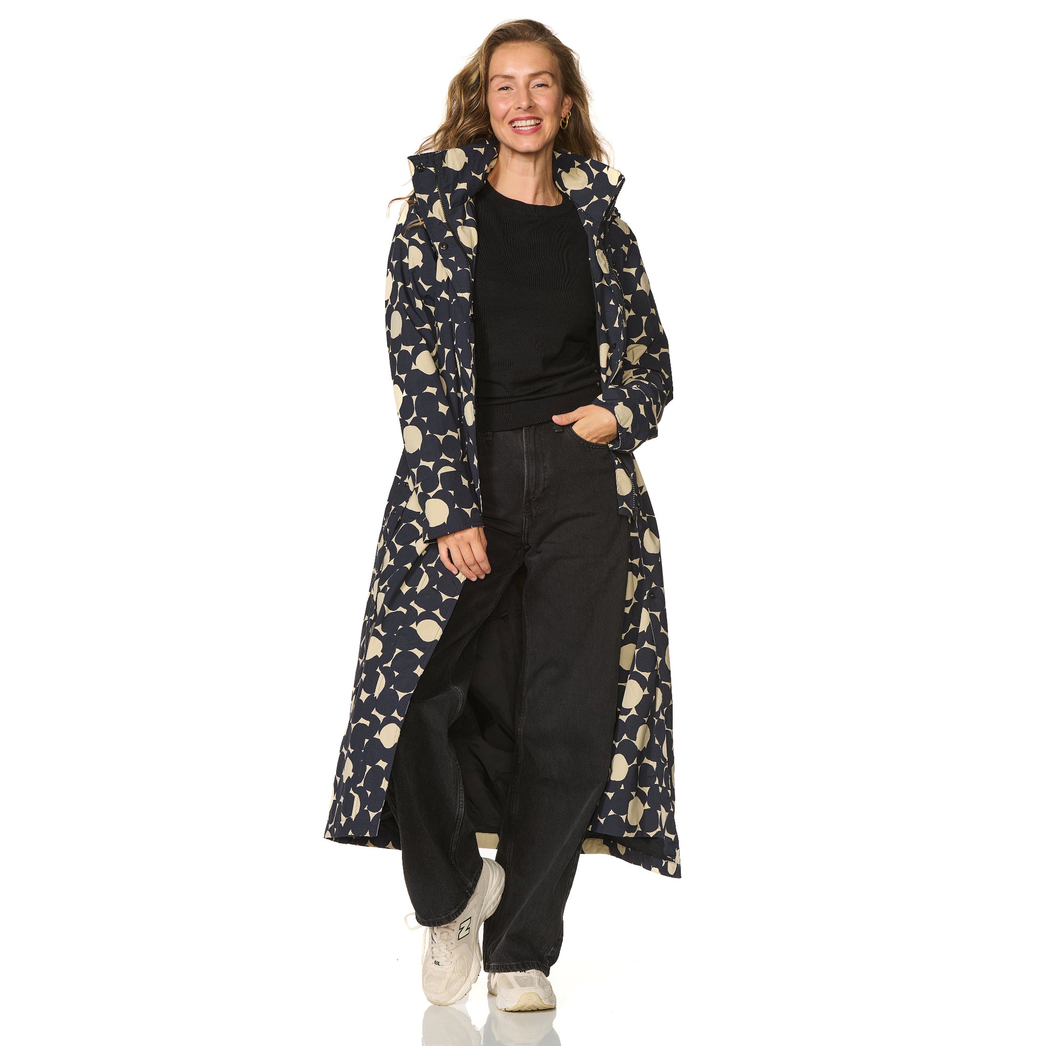 Lange regenjas Montreal print sand Happy Rainy Days 