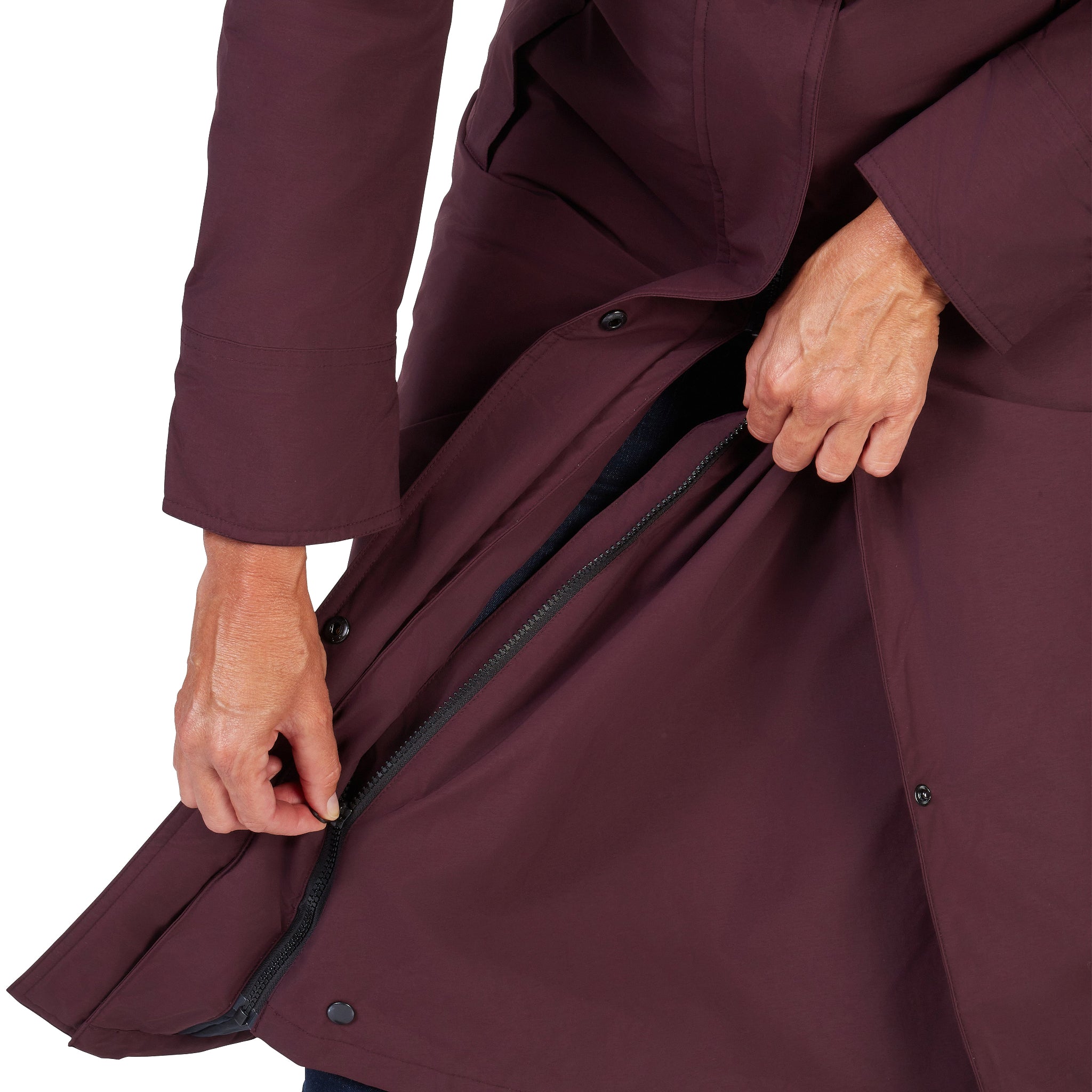 Winterjas Toronto burgandy happy rainy days