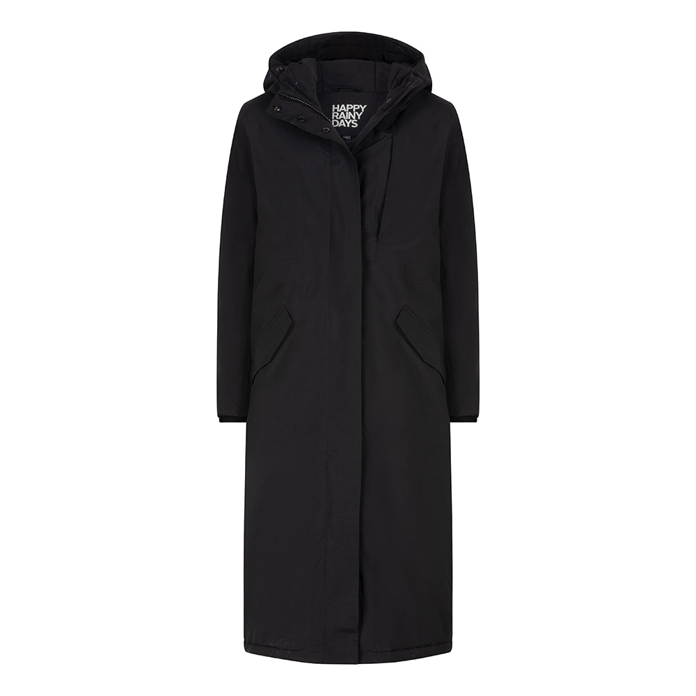 Winterjas Vancouver zwart happy rainy days